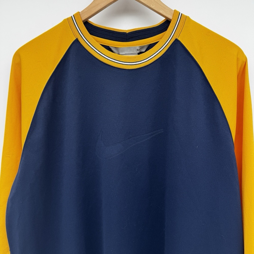 Nike Dri‎ Fit Mens XL Athletics Long Sleeve Crew Neck Vintage Color Block Y2K